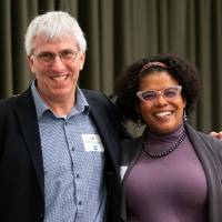 Dr. Terri Givens (keynote speaker) & Jeff Kelley Lowenstein (endowed professor)